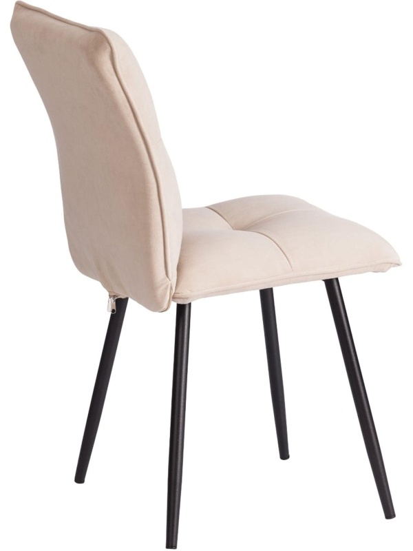 Стул Комус Мебель Flip велюр , 41х55х88, бежевый/черный