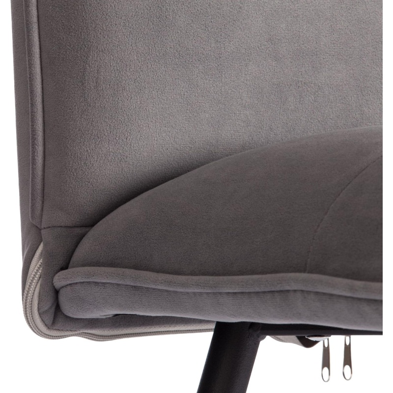 Стул Комус Мебель Flip велюр , 41х55х88, серый/черный