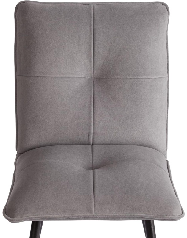 Стул Комус Мебель Flip велюр , 41х55х88, серый/черный