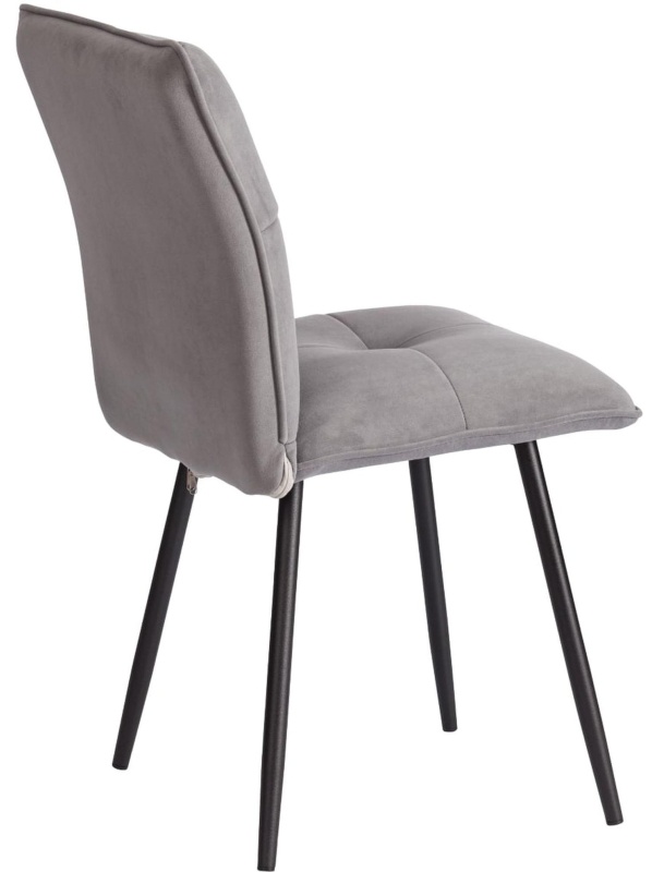 Стул Комус Мебель Flip велюр , 41х55х88, серый/черный