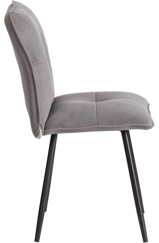 Стул Комус Мебель Flip велюр , 41х55х88, серый/черный