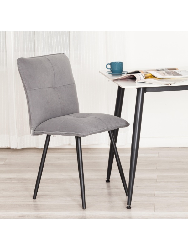 Стул Комус Мебель Flip велюр , 41х55х88, серый/черный