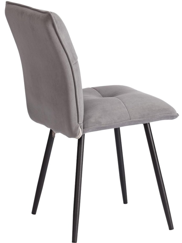 Стул Комус Мебель Flip велюр , 41х55х88, серый/черный