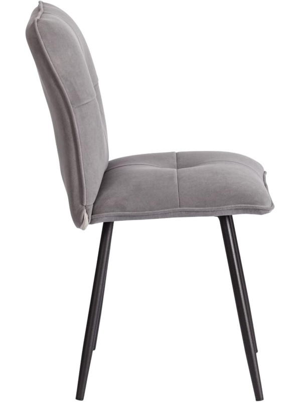 Стул Комус Мебель Flip велюр , 41х55х88, серый/черный