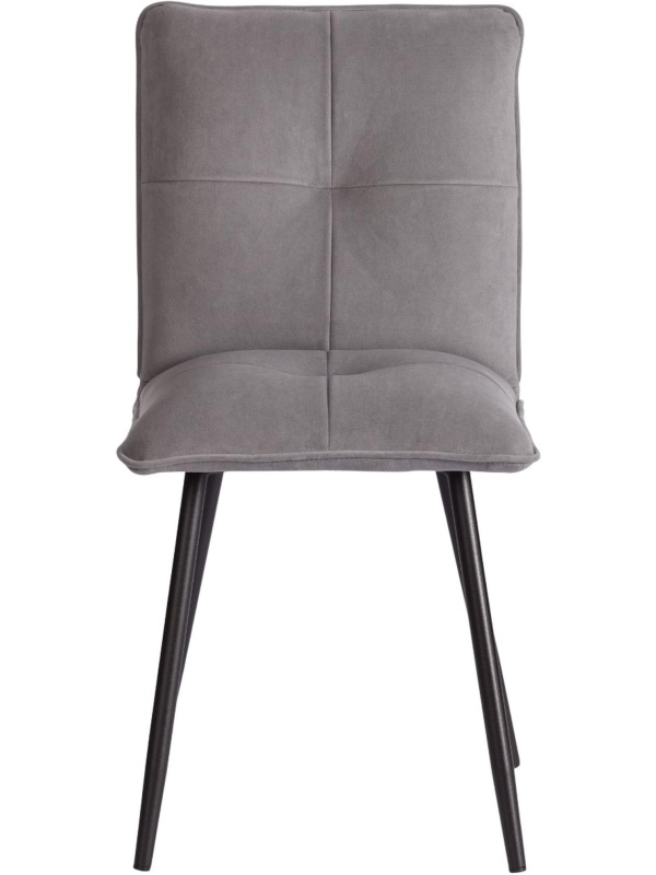 Стул Комус Мебель Flip велюр , 41х55х88, серый/черный