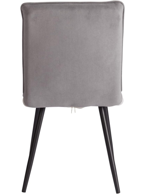 Стул Комус Мебель Flip велюр , 41х55х88, серый/черный