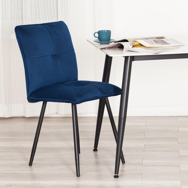 Стул Комус Мебель Flip велюр, 41х55х88, Blue (синий)