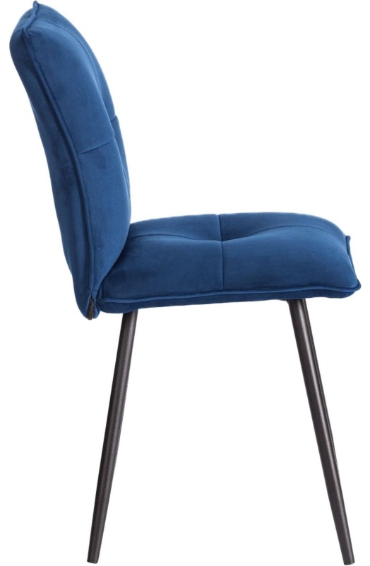 Стул Комус Мебель Flip велюр, 41х55х88, Blue (синий)