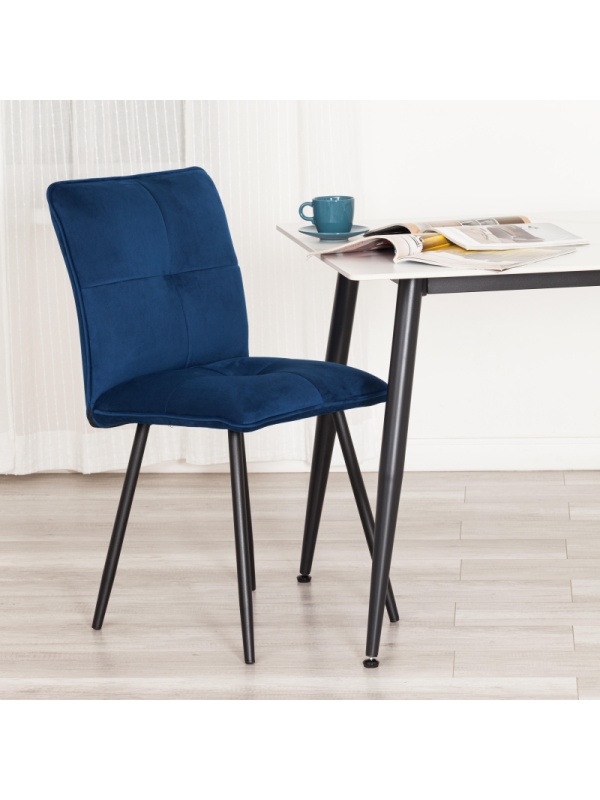 Стул Комус Мебель Flip велюр, 41х55х88, Blue (синий)