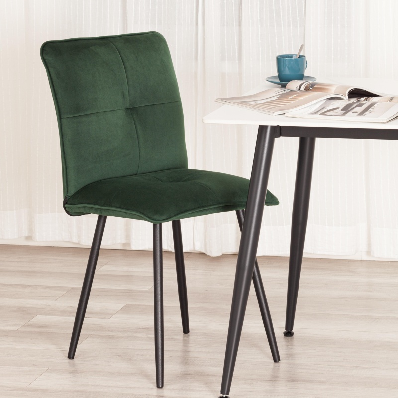 Стул Комус Мебель Flip велюр, 41х55х88, Deep Forest (изумруд)