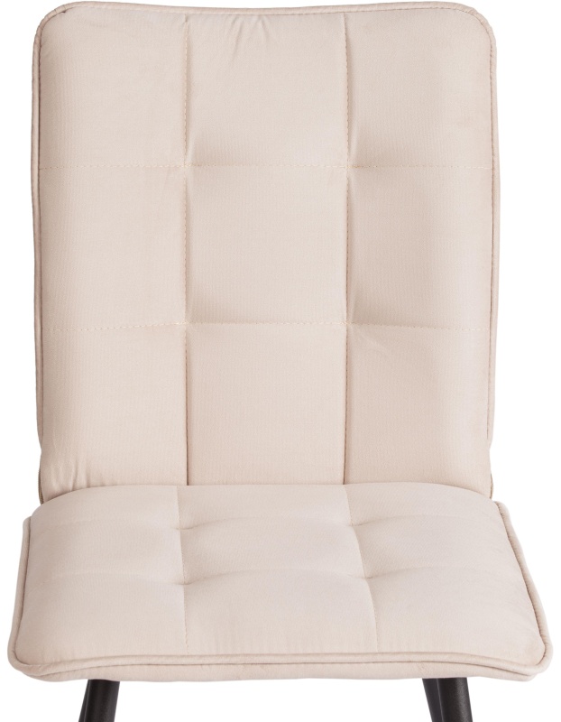 Стул Комус Мебель Flame велюр , 41х55х89, бежевый/черный