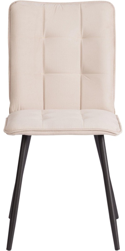 Стул Комус Мебель Flame велюр , 41х55х89, бежевый/черный