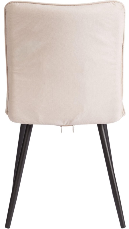 Стул Комус Мебель Flame велюр , 41х55х89, бежевый/черный