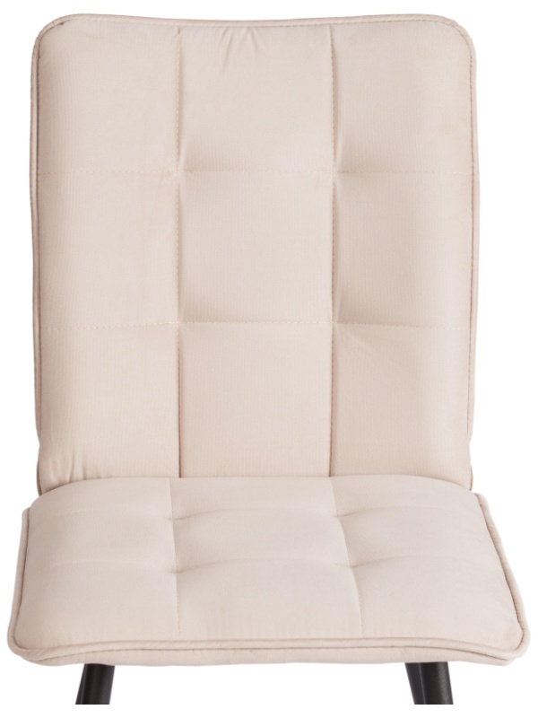 Стул Комус Мебель Flame велюр , 41х55х89, бежевый/черный