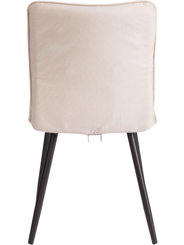 Стул Комус Мебель Flame велюр , 41х55х89, бежевый/черный