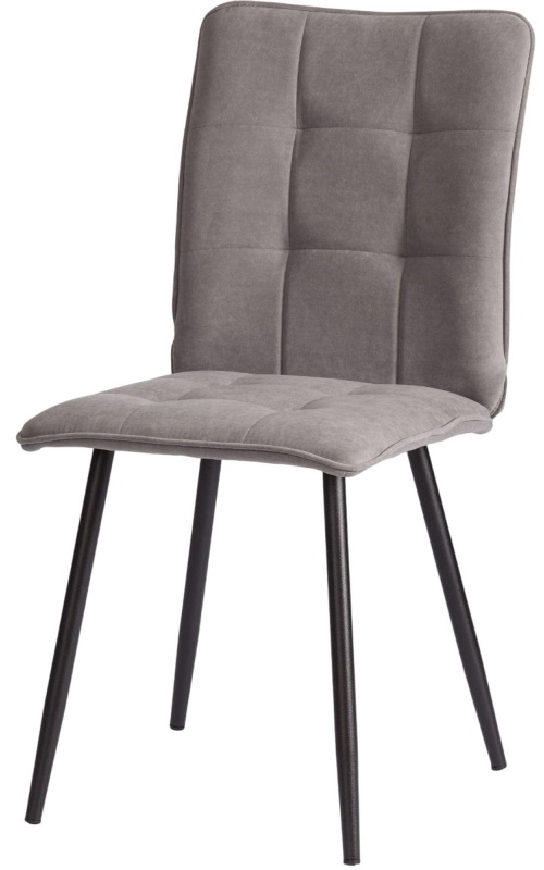 Стул Комус Мебель Flame велюр , 41х55х89, серый/черный