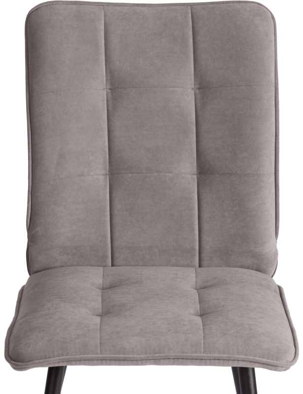 Стул Комус Мебель Flame велюр , 41х55х89, серый/черный