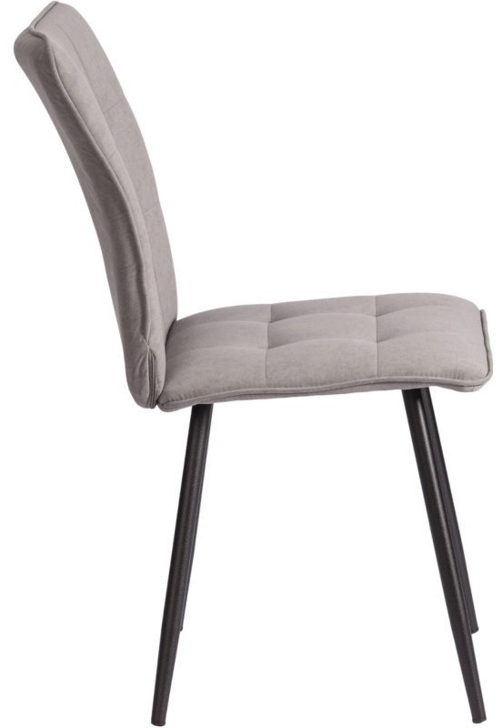 Стул Комус Мебель Flame велюр , 41х55х89, серый/черный