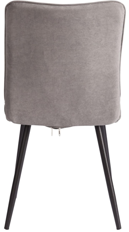 Стул Комус Мебель Flame велюр , 41х55х89, серый/черный