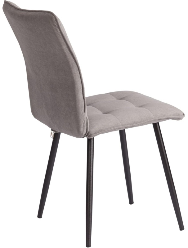 Стул Комус Мебель Flame велюр , 41х55х89, серый/черный