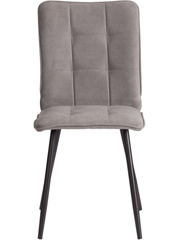 Стул Комус Мебель Flame велюр , 41х55х89, серый/черный