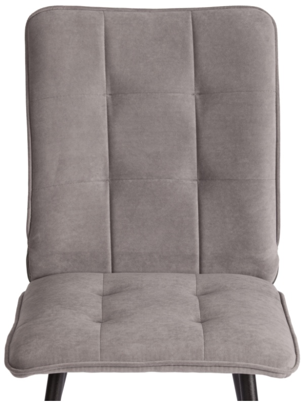 Стул Комус Мебель Flame велюр , 41х55х89, серый/черный