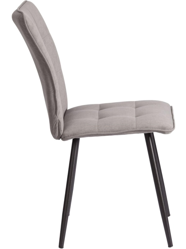 Стул Комус Мебель Flame велюр , 41х55х89, серый/черный