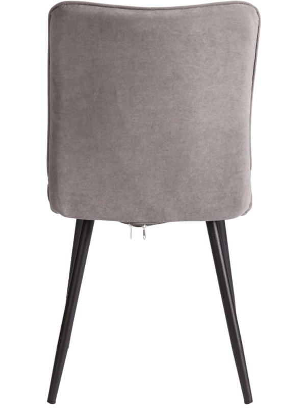Стул Комус Мебель Flame велюр , 41х55х89, серый/черный