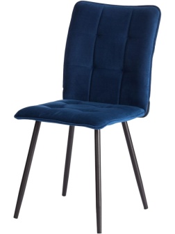 Стул Комус Мебель Flame велюр, 41х55х89, Blue (синий)