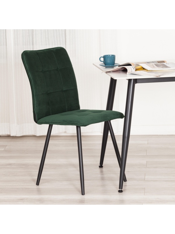 Стул Комус Мебель Flame велюр, 41х55х89, Deep Forest (изумруд)