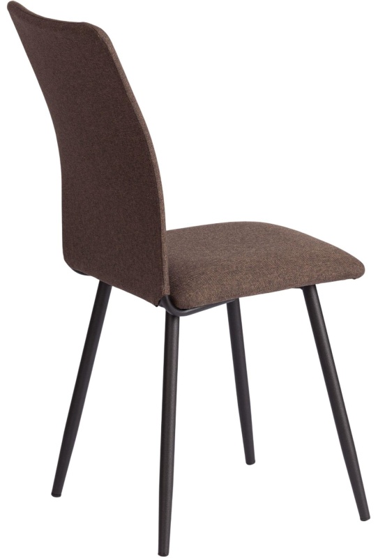 Стул Комус Мебель FABBI ткань рогожка, 45х55х93, коричневый/черный