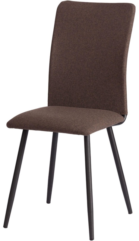 Стул Комус Мебель FABBI ткань рогожка, 45х55х93, коричневый/черный