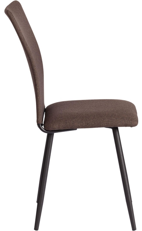 Стул Комус Мебель FABBI ткань рогожка, 45х55х93, коричневый/черный