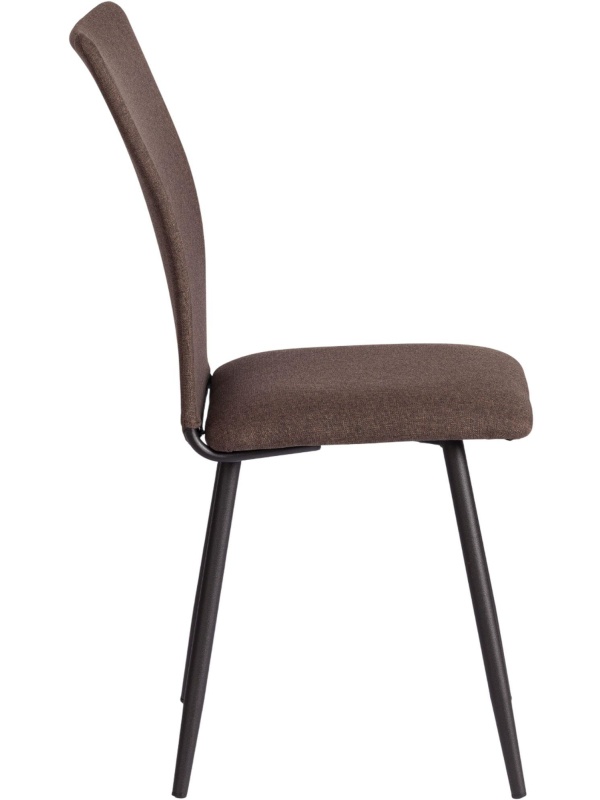 Стул Комус Мебель FABBI ткань рогожка, 45х55х93, коричневый/черный