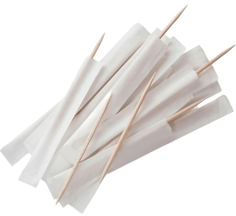 Зубочистки в инд. упаковке (бумага) бамбук BT-3 1000шт/уп