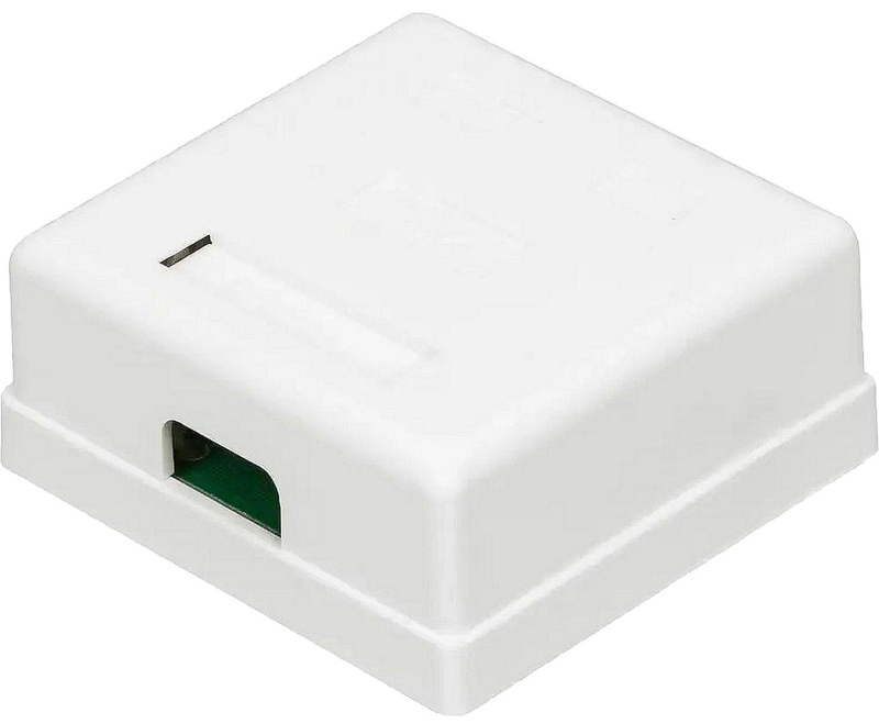 Розетка настенная TWT TWT-SM2-4512-WH, RJ-45 кат.5е + RJ-12, UTP, белая
