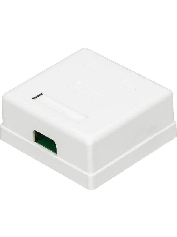 Розетка настенная TWT TWT-SM2-4512-WH, RJ-45 кат.5е + RJ-12, UTP, белая
