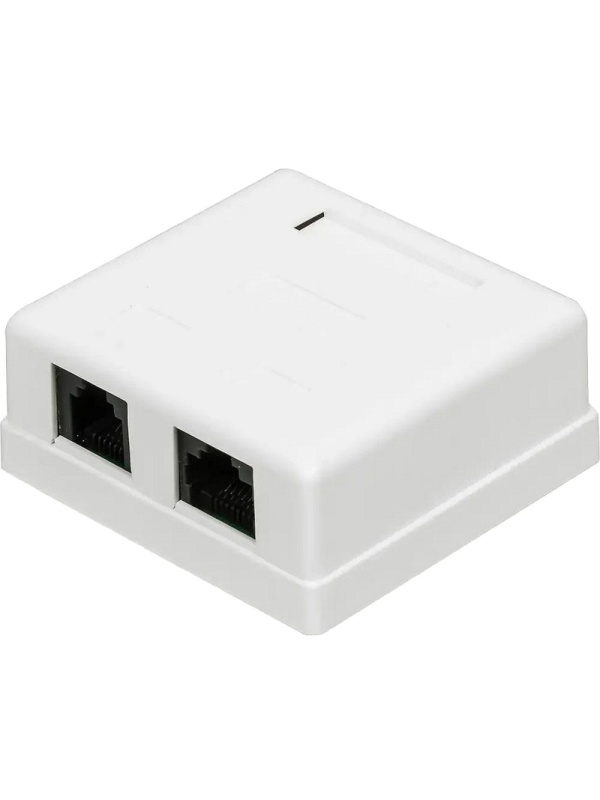 Розетка настенная TWT TWT-SM2-4512-WH, RJ-45 кат.5е + RJ-12, UTP, белая