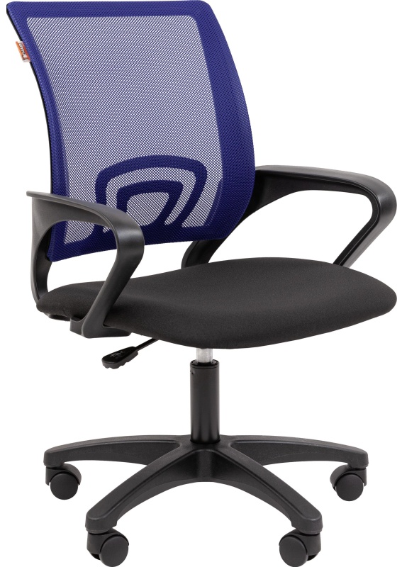 Кресло VT_EСhair-304 (LT) N TC Net ткань черн/сетка синяя, пластик