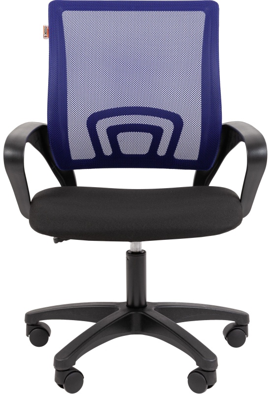 Кресло VT_EСhair-304 (LT) N TC Net ткань черн/сетка синяя, пластик