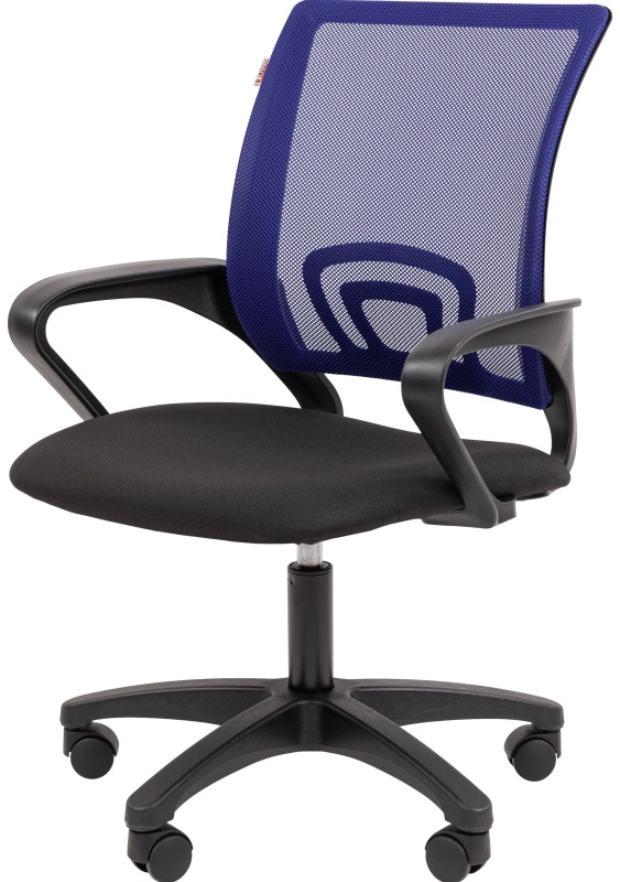 Кресло VT_EСhair-304 (LT) N TC Net ткань черн/сетка синяя, пластик