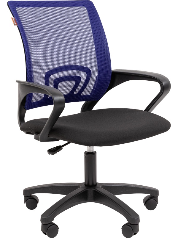 Кресло VT_EСhair-304 (LT) N TC Net ткань черн/сетка синяя, пластик