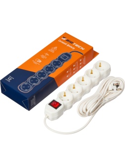 Сетевой фильтр BigTech ST516-5-W(5р/5м/16А/3,5кВт/3х1 мм2/белый)