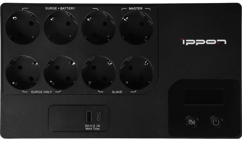 ИБП Ippon Kirpich 850 480Вт 850ВА черный (2003036)