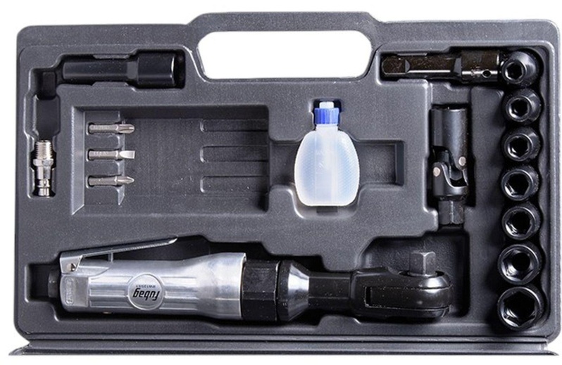 Гайковерт пневматический угловой (пневмотрещотка) Fubag RW61+набор (100108)