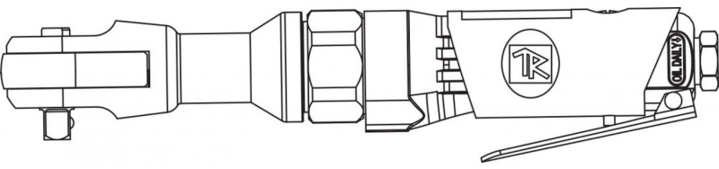 Трещотка пневматическая Thorvik ARW1261, 61 Нм, 1/2