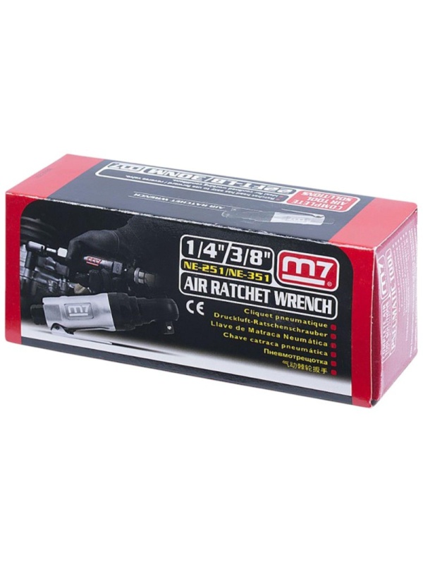 Трещотка пневматическая MIGHTY SEVEN 1/4, 30 Нм, укороченная (NE-251)
