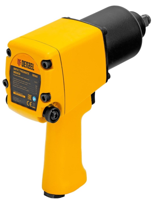 Гайковерт пневматический ударный DENZEL IW860, 1/2, 868 Нм (57472)
