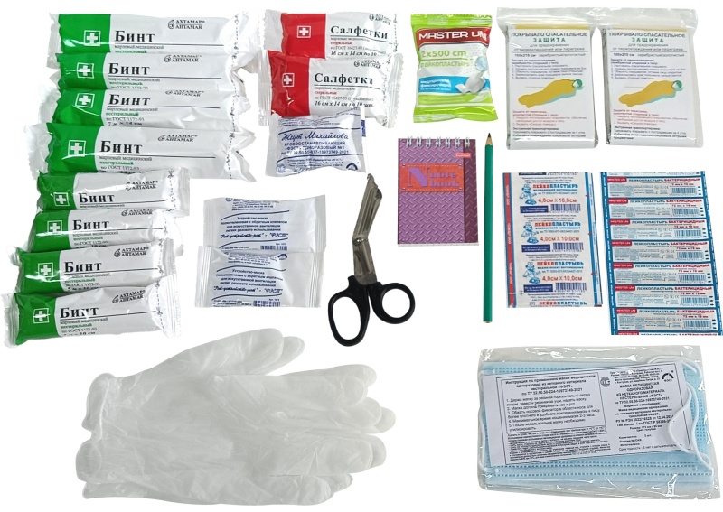 Аптечка первой помощи работникам пр.№262н, гриппер-пакет ФЭСТ 