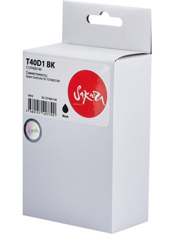 Картридж струйный Sakura SAC13T40D140 для Epson SureColor ,черный,66 мл